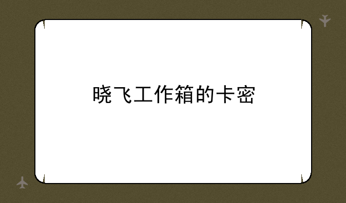 晓飞工作箱的卡密